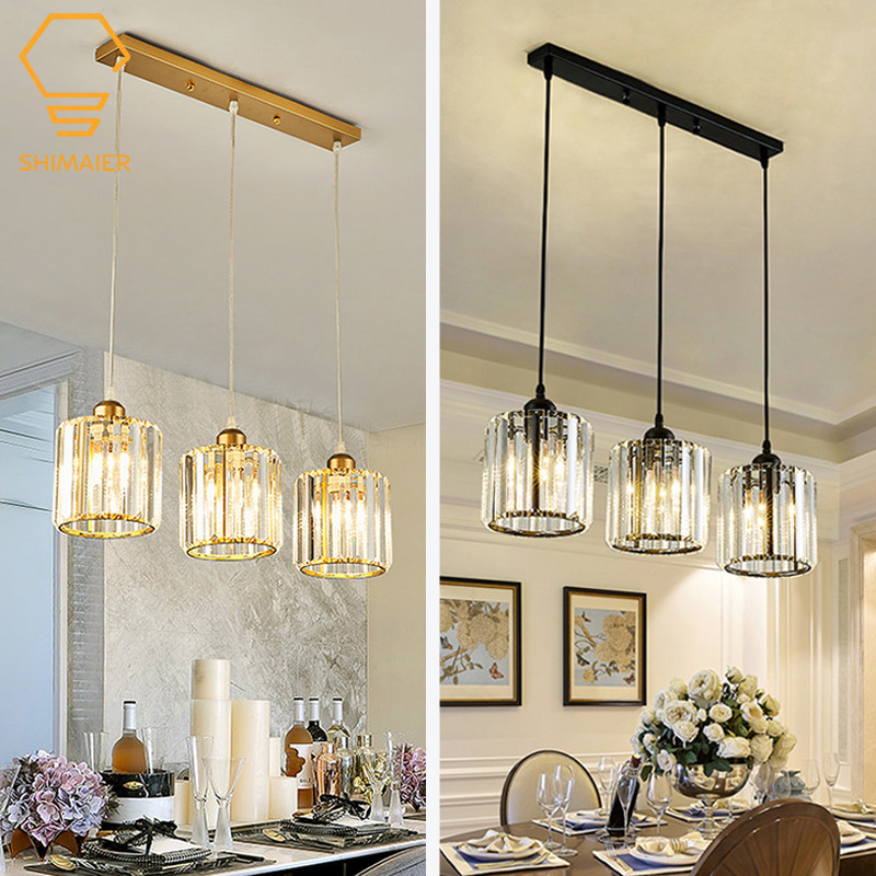 Lampu Gantung Hitam Kaca Lampu Gantung Aesthetic Kristal Lampu Gantung Modern Ruang Tamu Bar Restora