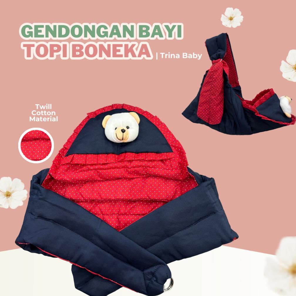 MAISON [NEW TB] GENDONGAN BAYI SAMPING TOPI BONEKA POLKADOT MURAH