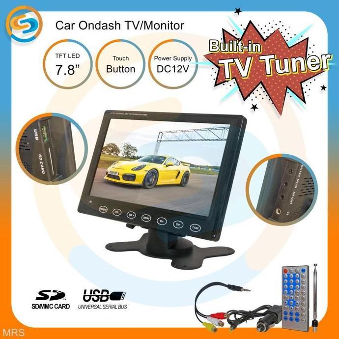 Car Ondash TV Monitor 7.8 Inch - MP5 With TV Tuner / Ondash TV Monitor Universal Mrs