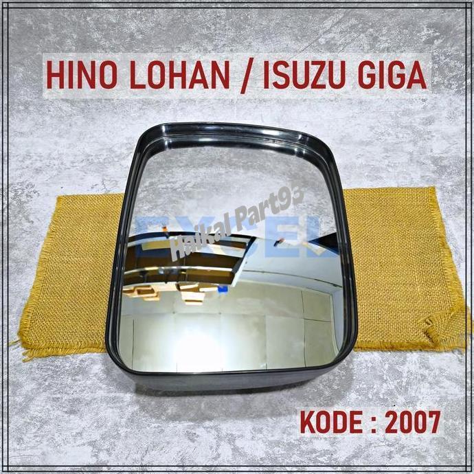 Nyaman Spion Mobil Hino 500 Lohan / Isuzu Giga - Manual Hitam Original - Emgi 2006 / 2007 Presisi Ti