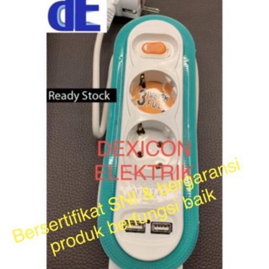 Stop Kontak Usb/Charging Usb/Stop Kontak 2 Lb Kabel 3 Mtr/Usb Stop Kontak/Adaptor Usb/Colokan Usb