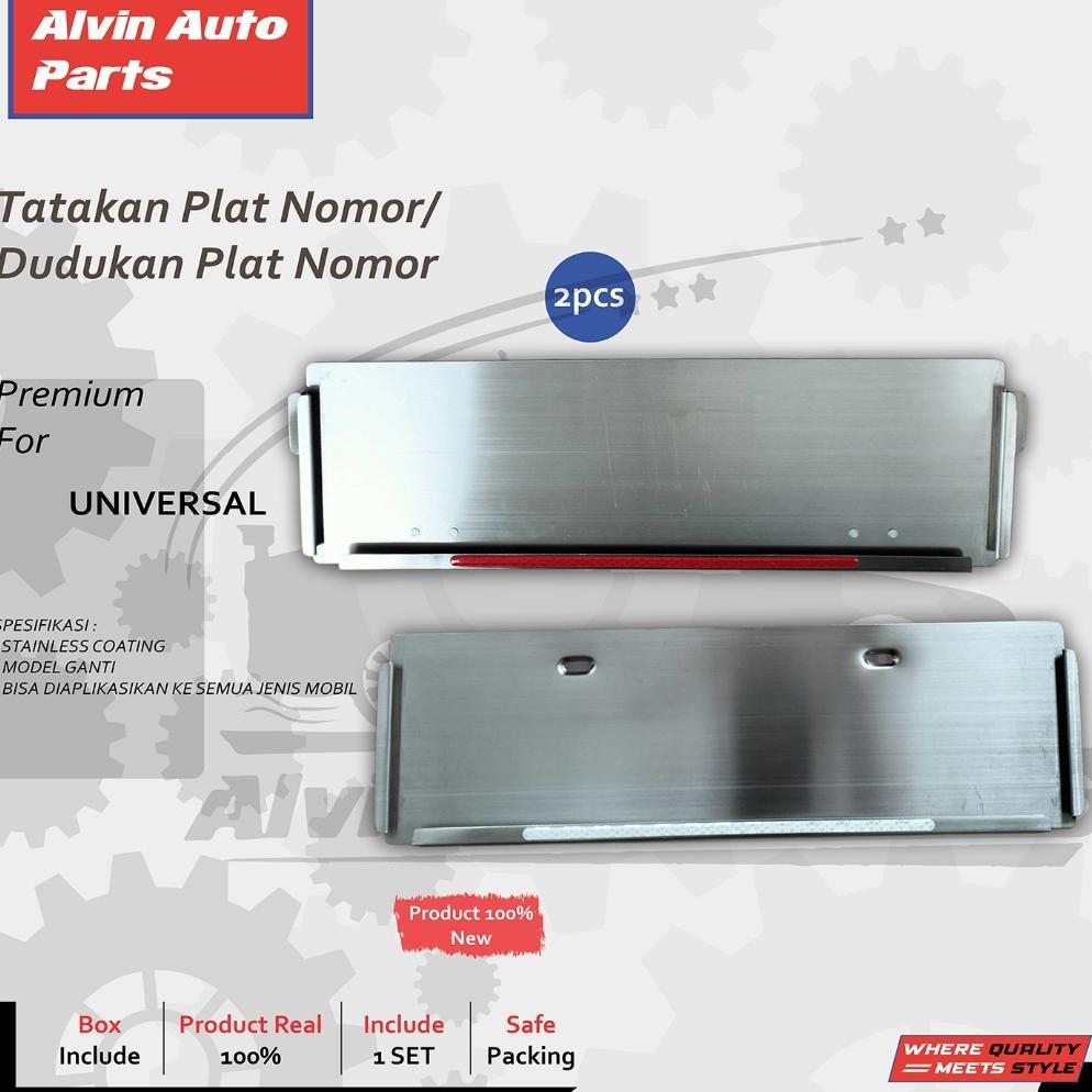 TATAKAN PLAT NOMOR MOBIL STAINLESS / DUDUKAN PLAT NOMOR MOBIL STAINLESS