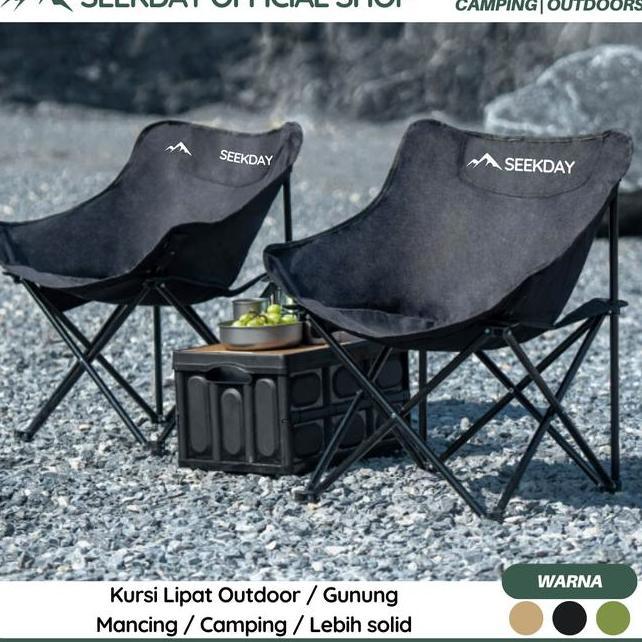 Seekday Kursi Dan Meja Lipat Outdoor Set Camping Meja Lipat Portable 2 Kursi 1 Meja