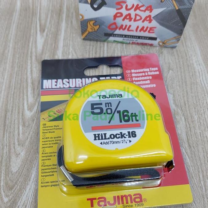TERLARIS Meteran Tajima 5M HiLock Original Meteran Bangunan Tukang Profesional 5 Meter BISA GOSEND