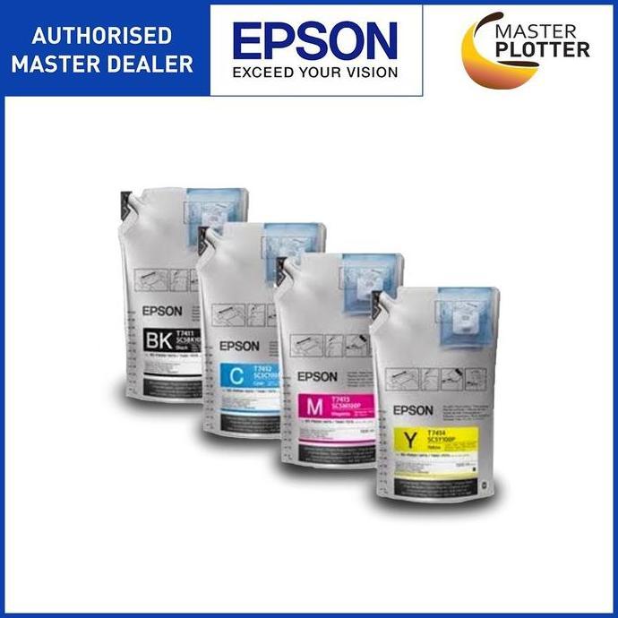 rohimjanuari - epson tinta sublim t46h original untuk printer f6330 & f9430 - cyan magenta yellow bl