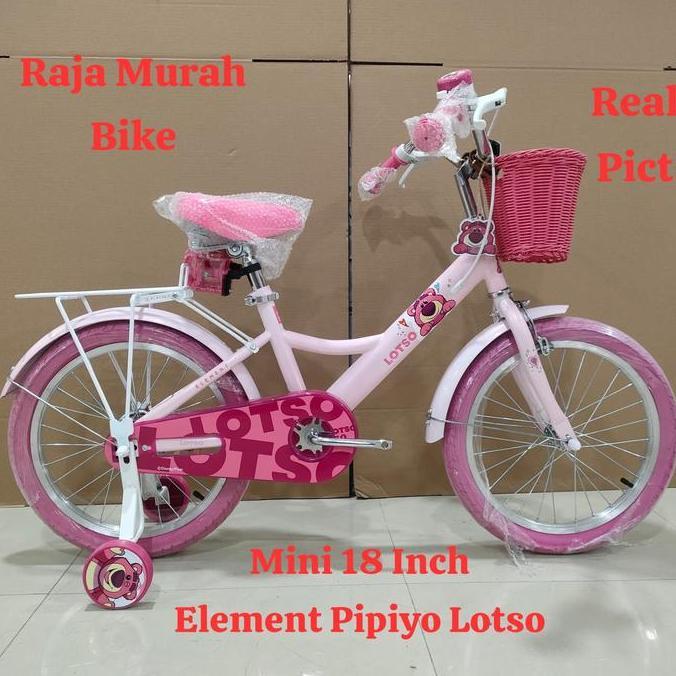 Sepeda Anak Perempuan Mini 18 Inch Element Pipiyo Lotso Sepeda Anak Terbaru Element Pipiyo Lotso