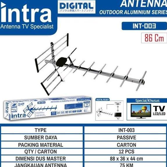 Antena Digital Luar Intra 003/ Antena Outdoor Int-003 Tv Tabung Led/Lcd Terlaris