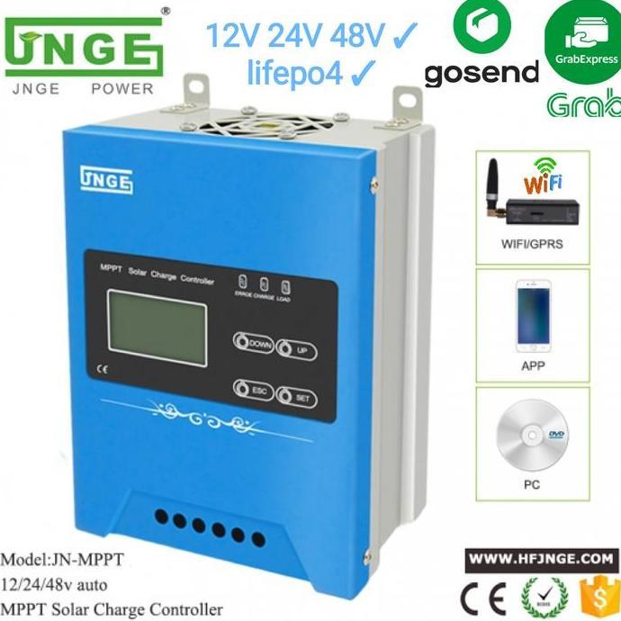 TERBARU SCC MPPT 40A JNGE WiFi ready solar charge controller
