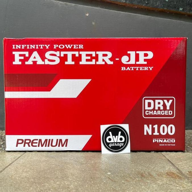 Accu Faster Jp N100 12V 100Ah - Aki Basah Baterai Battery Allshop