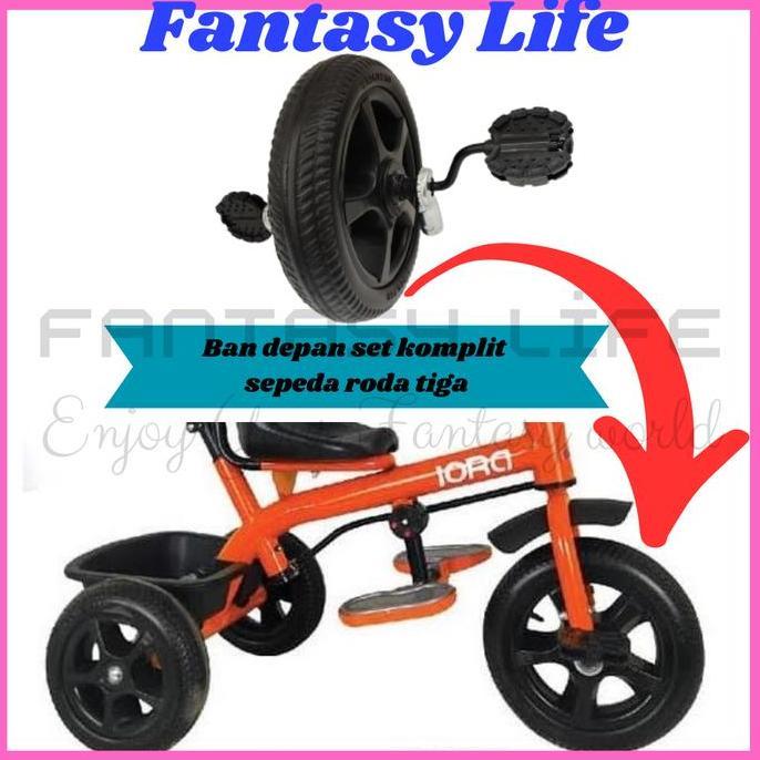 Fantasy 1 set ban depan set komplit hitam sepeda anak roda tiga exotic aviator genio