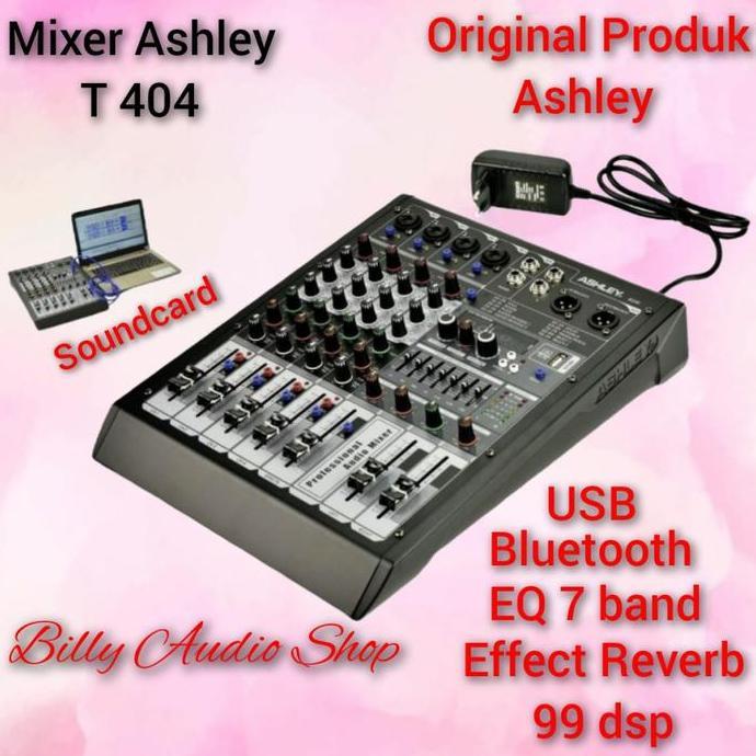 Avarasyta_ - MIXER ASHLEY 404i / MIXER AUDIO ASHLEY 404i 4 CHANNEL FULL MONO,USB,BLUETOOTH