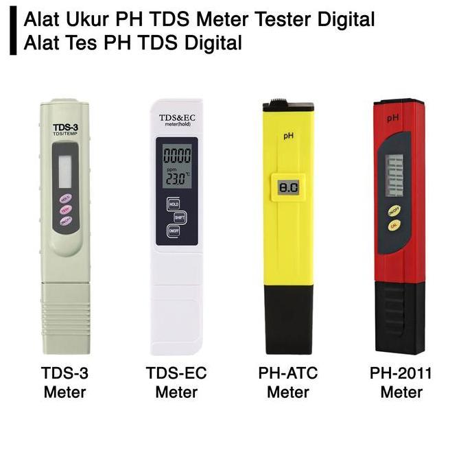 Alat Ukur Tester Hidroponik Air Aquarium Kolam Ikan PH EC TDS 3 Meter