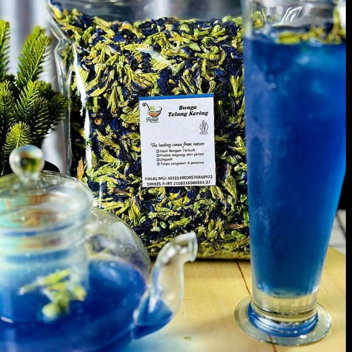 meysaless - bunga telang kering 1 kg - teh telang premium