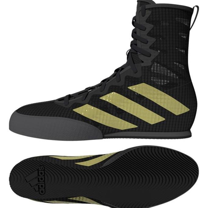 Nandashopempat77 - Adidas Sepatu Tinju Box Hog 4 - Boxing Shoes Black Gold