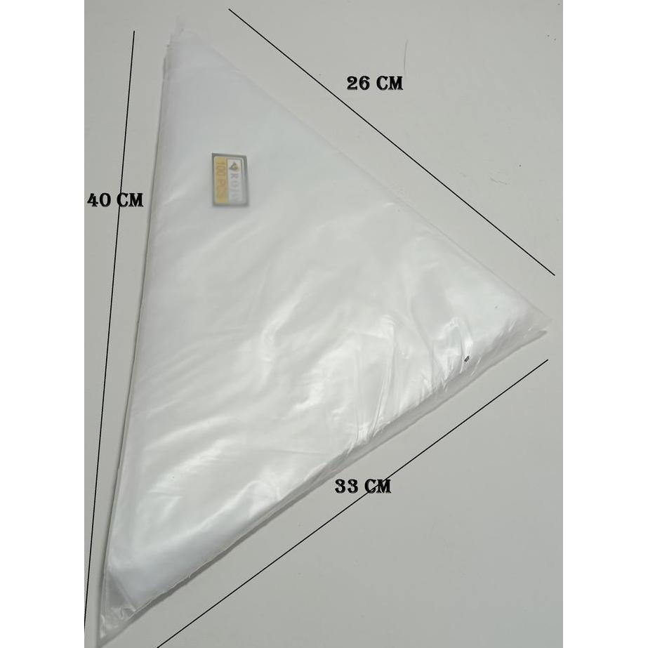 Sid- Plastik Segitiga / Corong/Papping Bag Isi 100 Lbr Ukuran Sedang