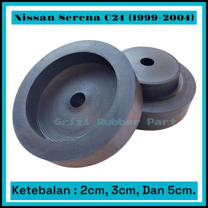 HOT DEAL KARET TATAKAN BANTALAN PENINGGI PER KEONG NISSAN SERENA C24 BELAKANG SET KANAN KIRI BAHAN B