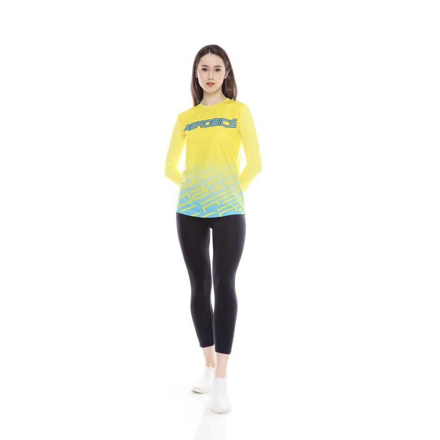 Lansungkirim- Baju Senam Wanita Aerobik Zumba Fitbes Running Lengan Panjang Hijab Apn-64