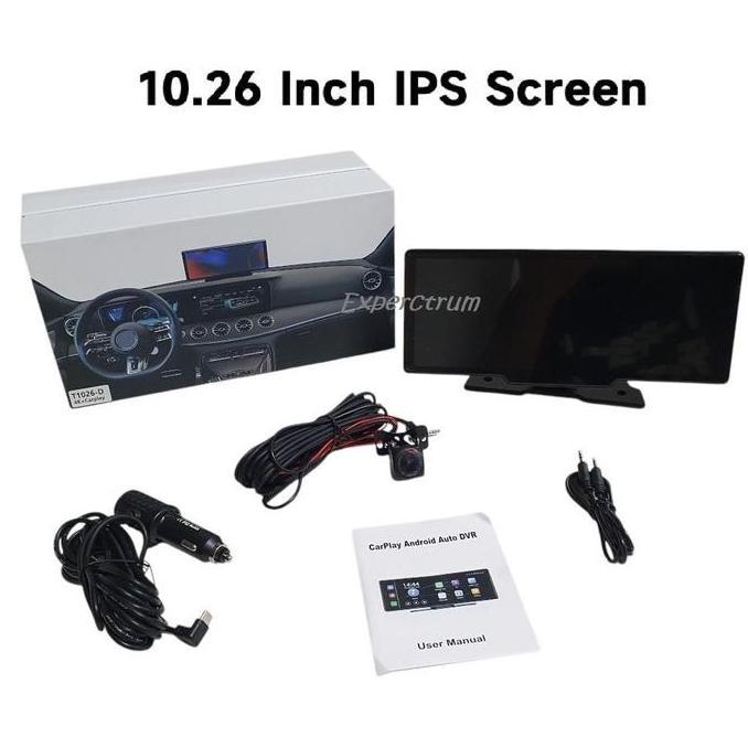 CAR DVR / Dashcam mobil 10.26" 4K + GPS + WIFI, Support Android Auto, Apple Car Play & Mirrolink