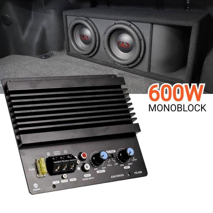 TERMURAH - Power amplifier monoblock mobil subwoofer 600 Watt Car audio Ampli Bass Sub cocok untuk 8