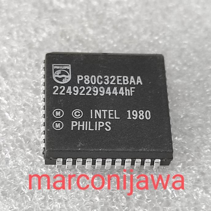 Ready P80C32EBAA  ic smd plcc Philip Asli