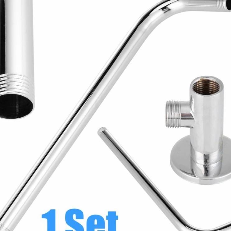 Paket Holder Pipa Extension Shower Set + Arm Shower Bahan Stainless Steel
