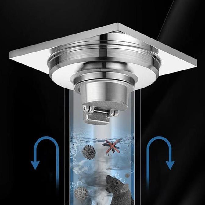 Lansungkirim- Floor Drain Penutup Lubang Saluran Air Kamar Mandi Wastafel Otomatis