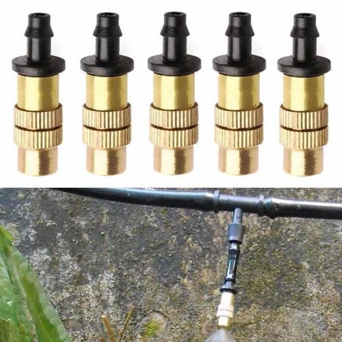 Xgarder- Set 10 Pcs Water Mist Sprinkler Kabut Sprinkle Embun Irigasi Air Taman Nozel Head