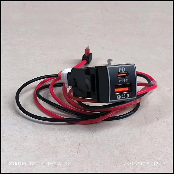 TERLARIS USB CHARGER FAST CHARGING QC 3.0/PD CASAN HP MOBIL RAIZE ROCKY CAMRY 2018 NEW AVANZA XENIA 