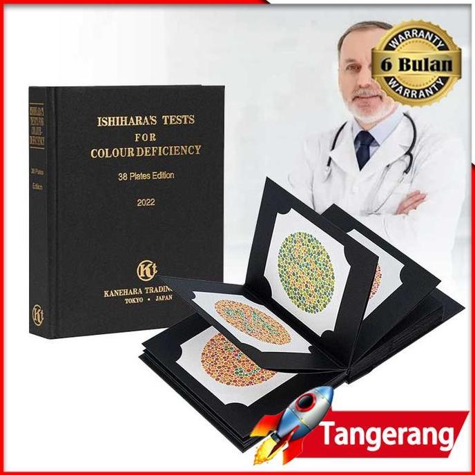 MIMUNASA Ishihara Test Buku Tes Buta Warna Isihara Tes Buta Warna 38 Plates
