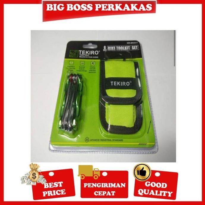 TEKIRO KUNCI SEPEDA SET 6 PCS /KUNCI L SEPEDA