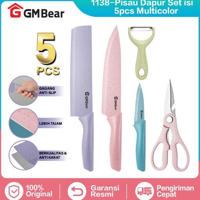 GM Bear Pisau Dapur Set Multifungsi - Pisau Dapur 1 Set