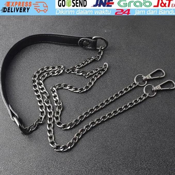 YUZABA Tali Tas Rantai Kombinasi Kulit Aksesoris Tas Wanita Panjang 120 cm