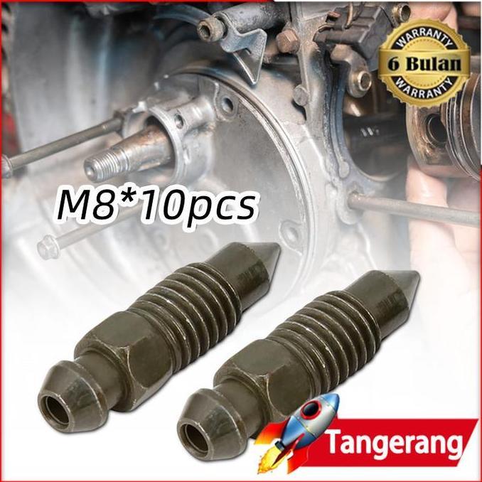 AYOBAKUL 10pcs Onderdil Baut Nepel Angin M8 / Nepel Angin M8/ Baut Setelan Angin