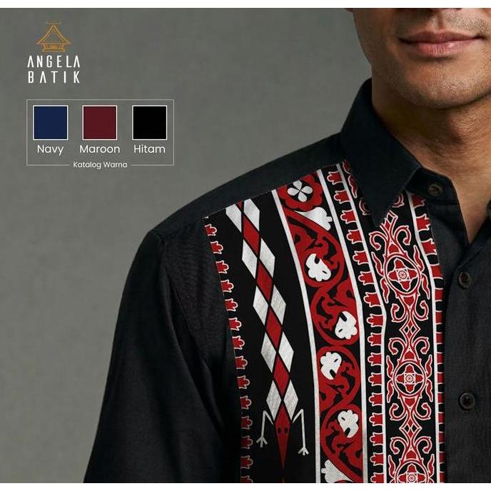 New Kemeja Batik Lengan Panjang Pria Motif Karo | Batik Ulos Batak BK4