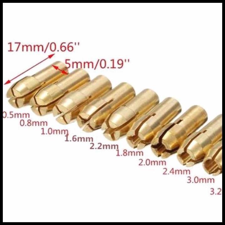TERBARU SET KEPALA MATA BOR MINI PCB DRILL KUNINGAN CHUCK PEGANGAN PENGUNCI 