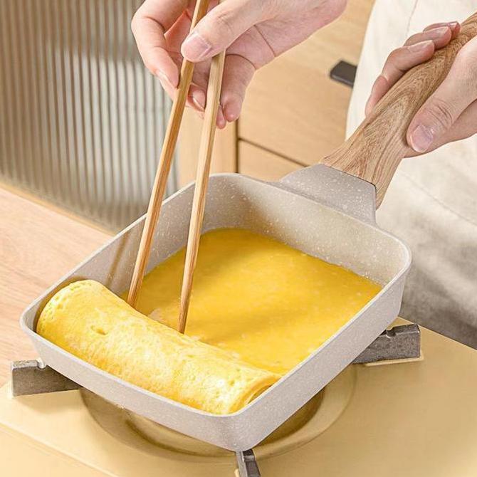 QME- BELI 1 DAPAT 2 Panci marbel / Tamagoyaki Panci Wajan Penggorengan Telur Anti Lengket Omelette 1