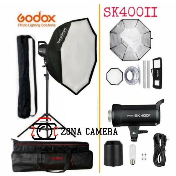 NEW PAKET GODOX SK400IIV SINGLE TAS JUMBO SK400 II SK 400II SK 400 V2 STAND ORI