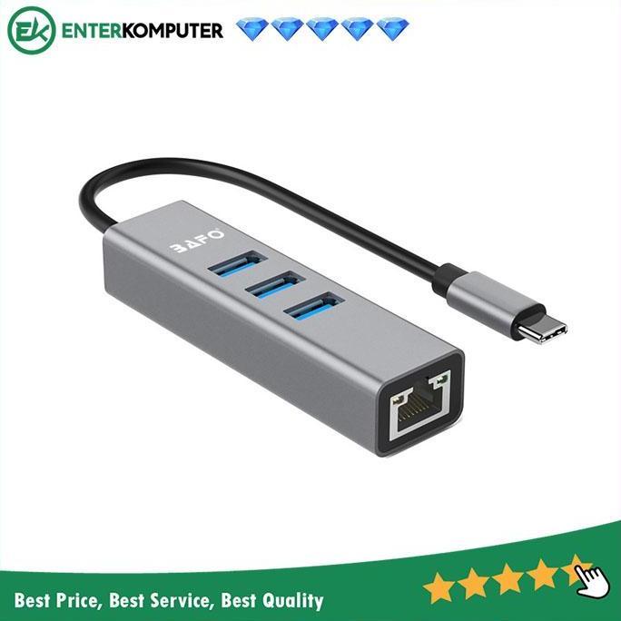Sisivalaram_ - Bafo USB Type C To Gigabit LAN + USB HUB 3 Port USB 3.0 - BF-C324
