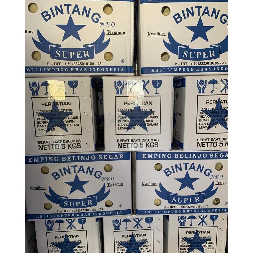 Verdura- Emping Belinjo Melinjo Segar Limpung Bintang Super Biru 1 Bal Dus 5 Kg