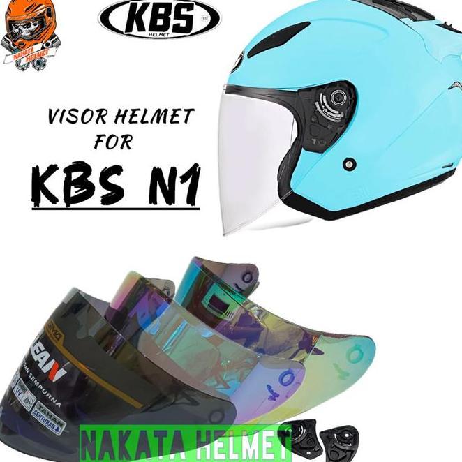 Kaca Helm Kbs N1 Flat Visor Helmet Kbs N 1 Bening Hitam Red Gold Blue