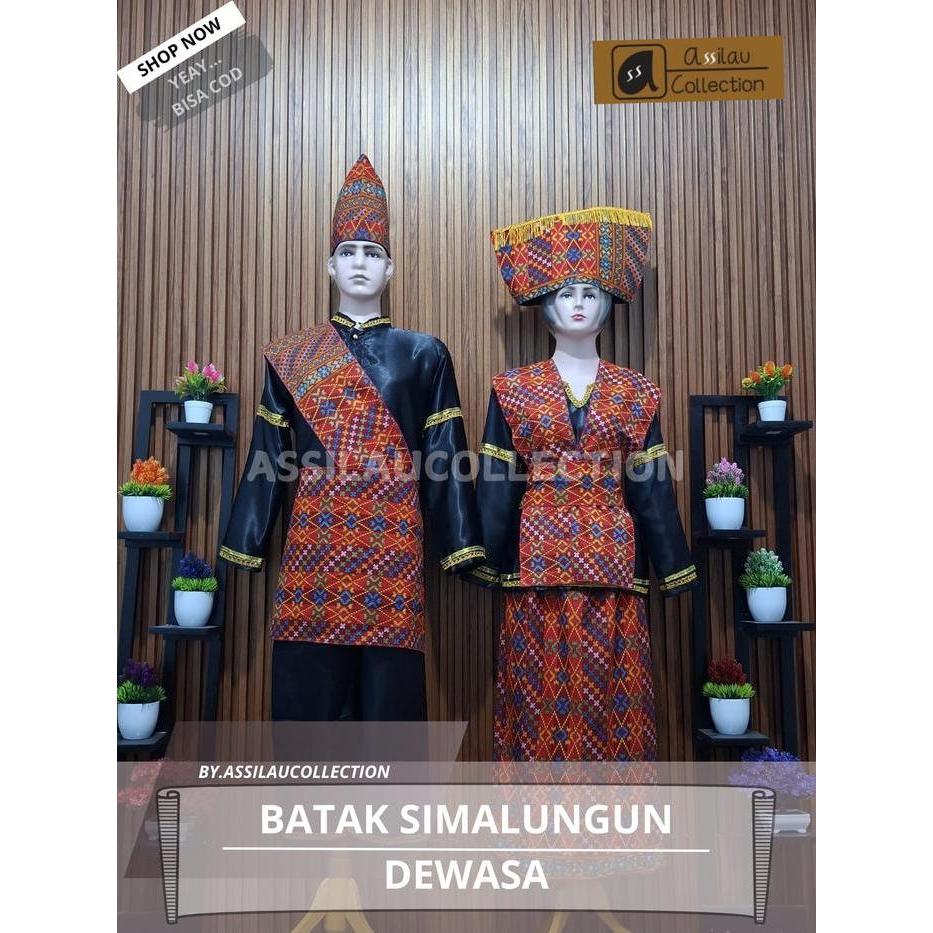 Baju Adat Batak Simalungun Dewasa Satuan (Laki/Cewek) - Batak Laki, S [terlaris]