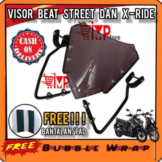 rantimarian22 - visor x ride xride 115 125 new plus breket / aksesoris variasi tameng angin honda be
