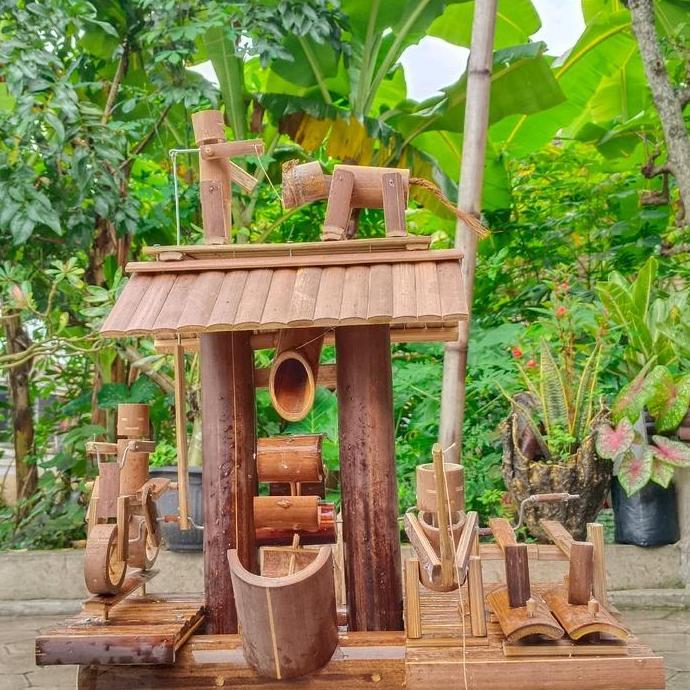 TERLARIS kincir air bambu .kerajinan tangan . kerajinan bambu