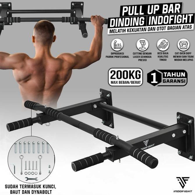 bavero_sell - alat pull up di rumah dinding indofight chin up bar tiang gantungan besi pull up