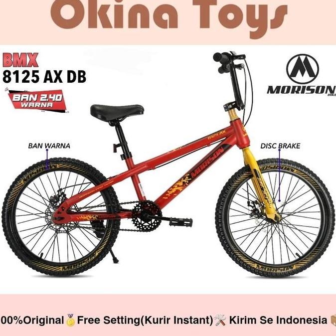NEW SEPEDA BMX 20 INCH BAN BESAR 2.4  MORISON BY PACIFIC BIKE DISCBRAKE CAKRAM SEPEDA ANAK LAKI COWO