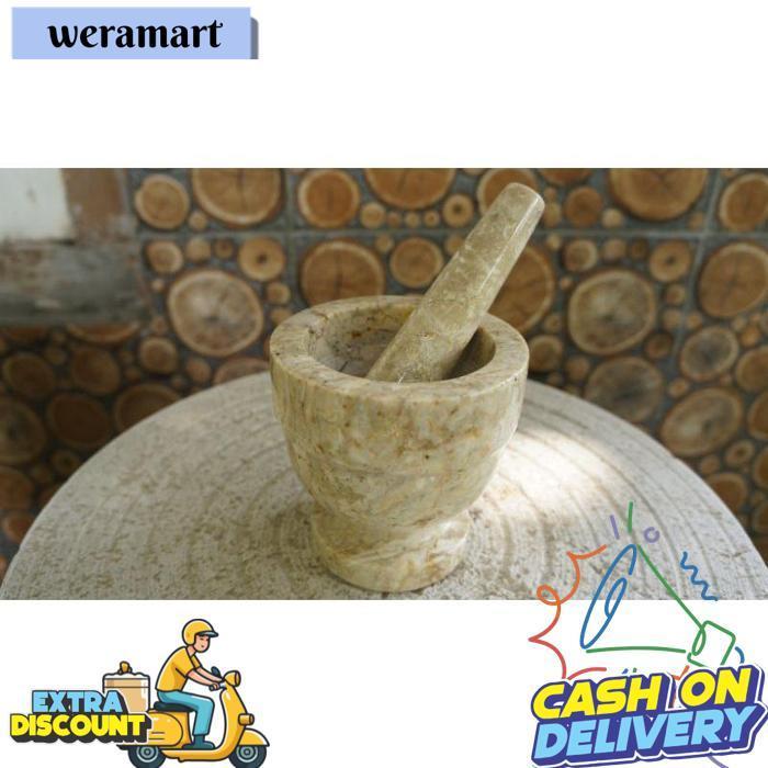 Lumpang Alu Marmer Marble Stone Mortar Pestle Tumbukan Obat Puyer Uleg Ulek Ulekan Tumbuk Bumbu 4/11