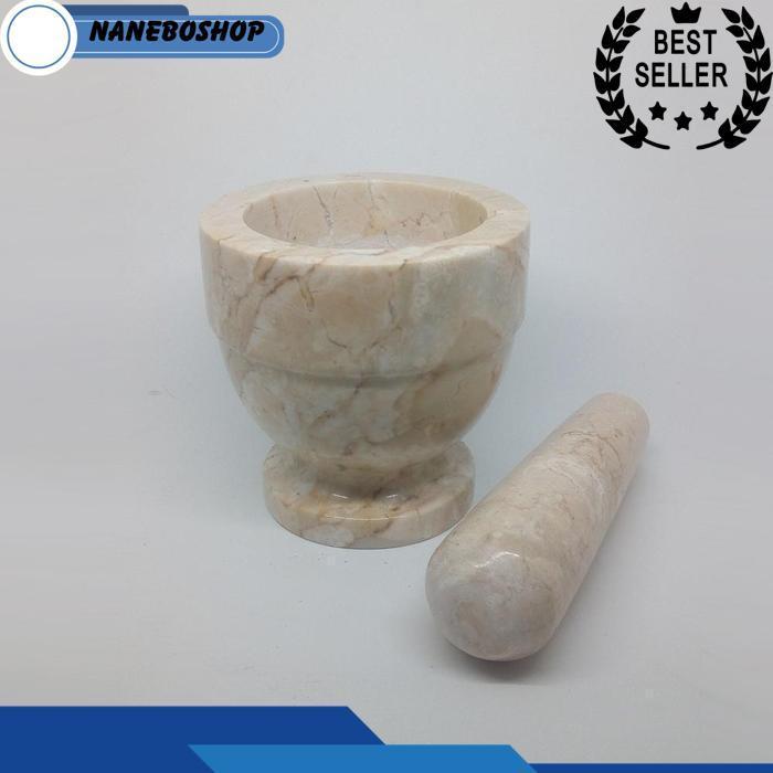 Lumpang Alu Batu Lesung Mini Marmer Asli Tumbukan Tumbuk Obat Puyer Ulekan Ulek Mortar & Pestle 4/11