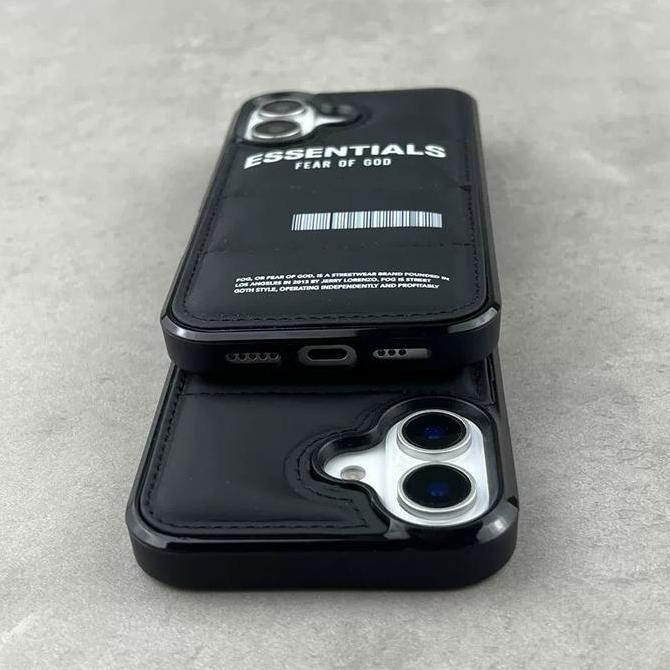 Promo Idns Case Puffer Essentials 04| Case Bantal Hitam | Pillow Case Essentials / Casing Iphone 11 