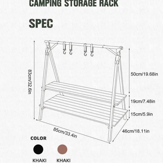 CLS CAMPING TRIANGLE Storage Rack Rak Susun Camping Outdoor