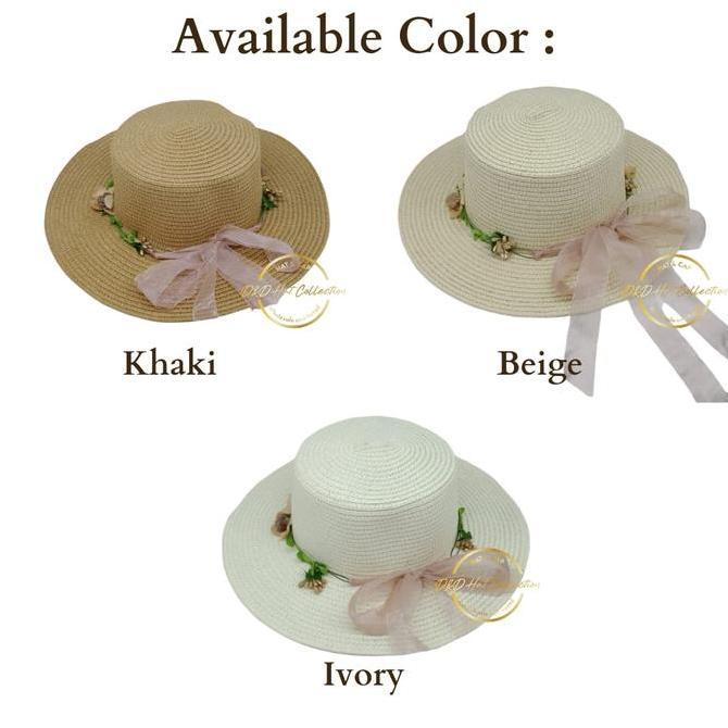 Topi Boater Anak Mahkota Bunga